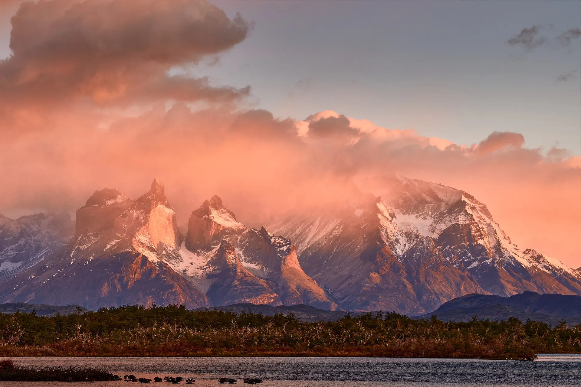 Cuernos del Paine at first light, Patagonia, Chile